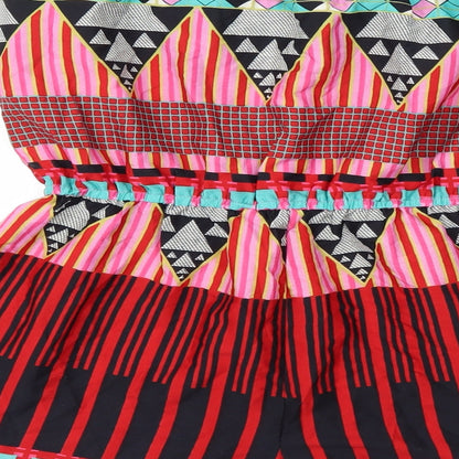 Topshop Womens Pink Geometric  Playsuit One-Piece Size S