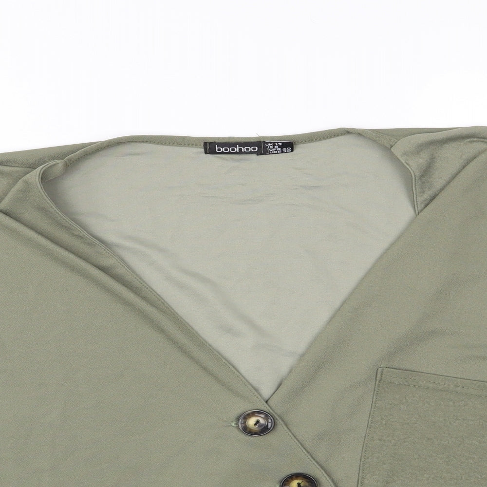 Boohoo Womens Green   Tunic  Size 12