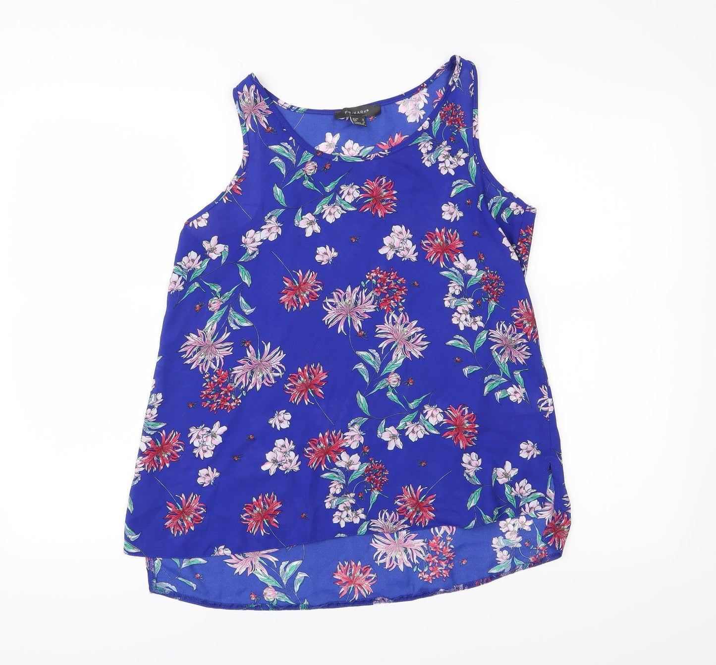 Primark Womens Blue Floral  Basic Tank Size 10