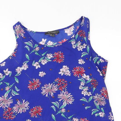 Primark Womens Blue Floral  Basic Tank Size 10