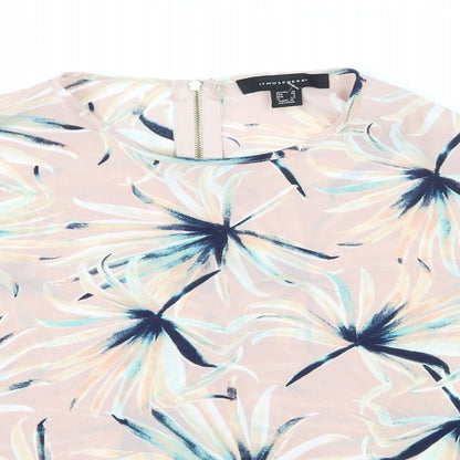 Atmosphere Womens Pink Floral  Basic Blouse Size 10