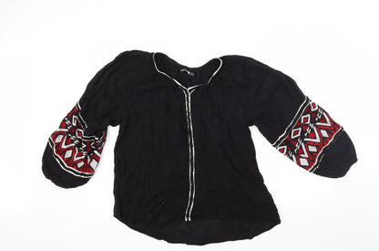 Boohoo Womens Black   Basic Blouse Size 8