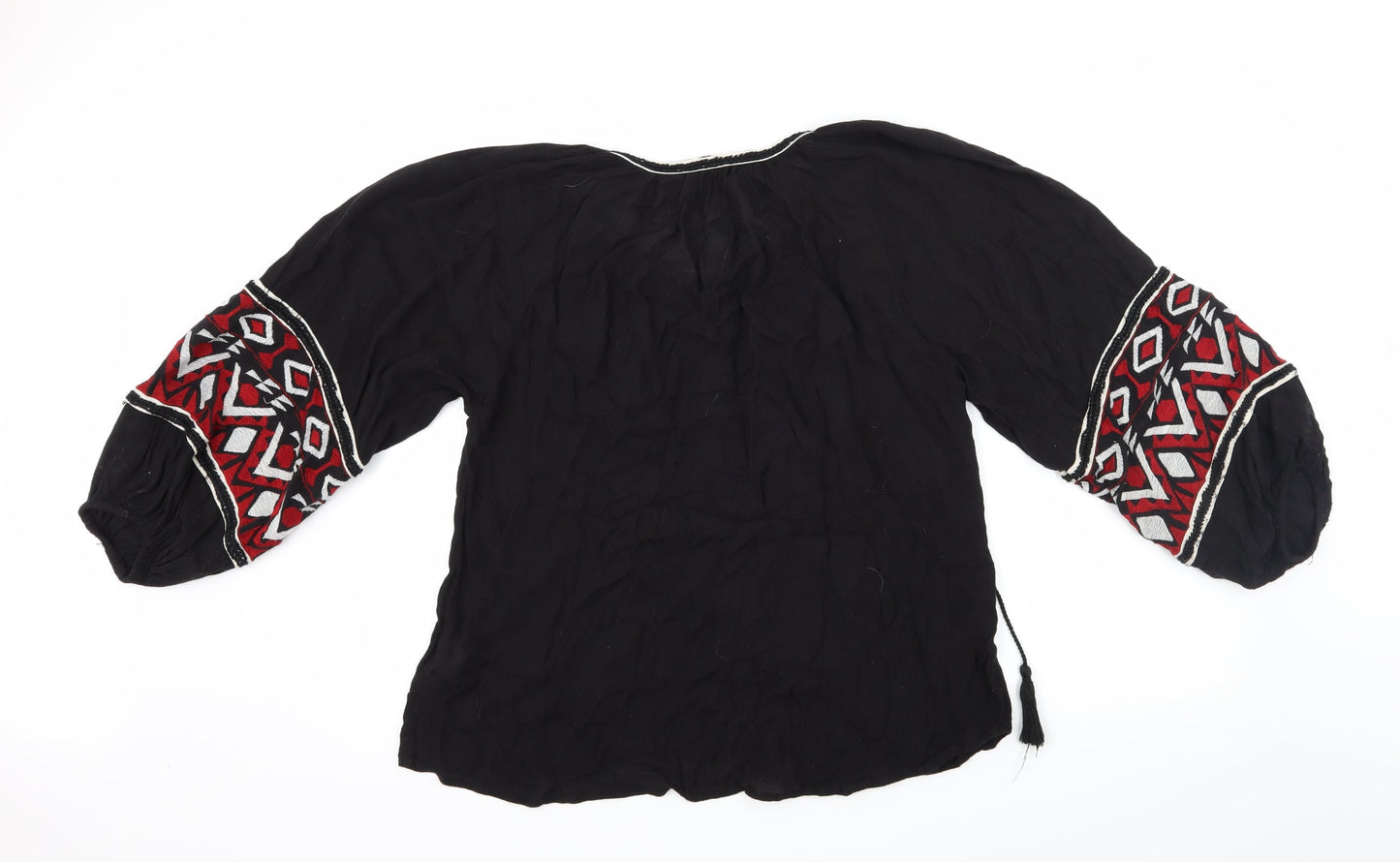 Boohoo Womens Black   Basic Blouse Size 8