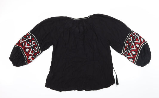 Boohoo Womens Black   Basic Blouse Size 8