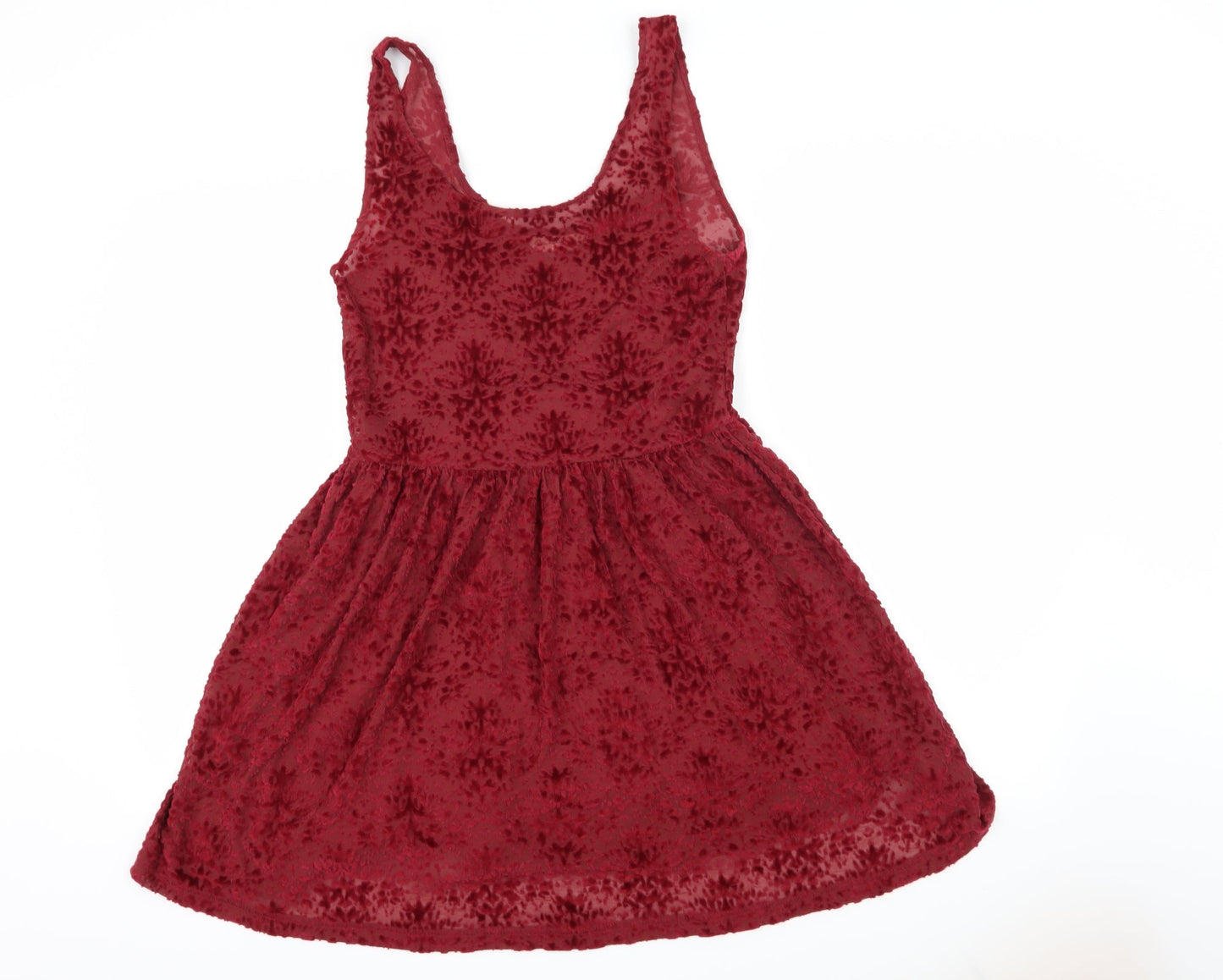 Miss Selfridge Womens Red Floral  Skater Dress  Size 12