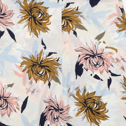 Marks and Spencer Womens Ivory Floral Chiffon Flare Skirt Size 12