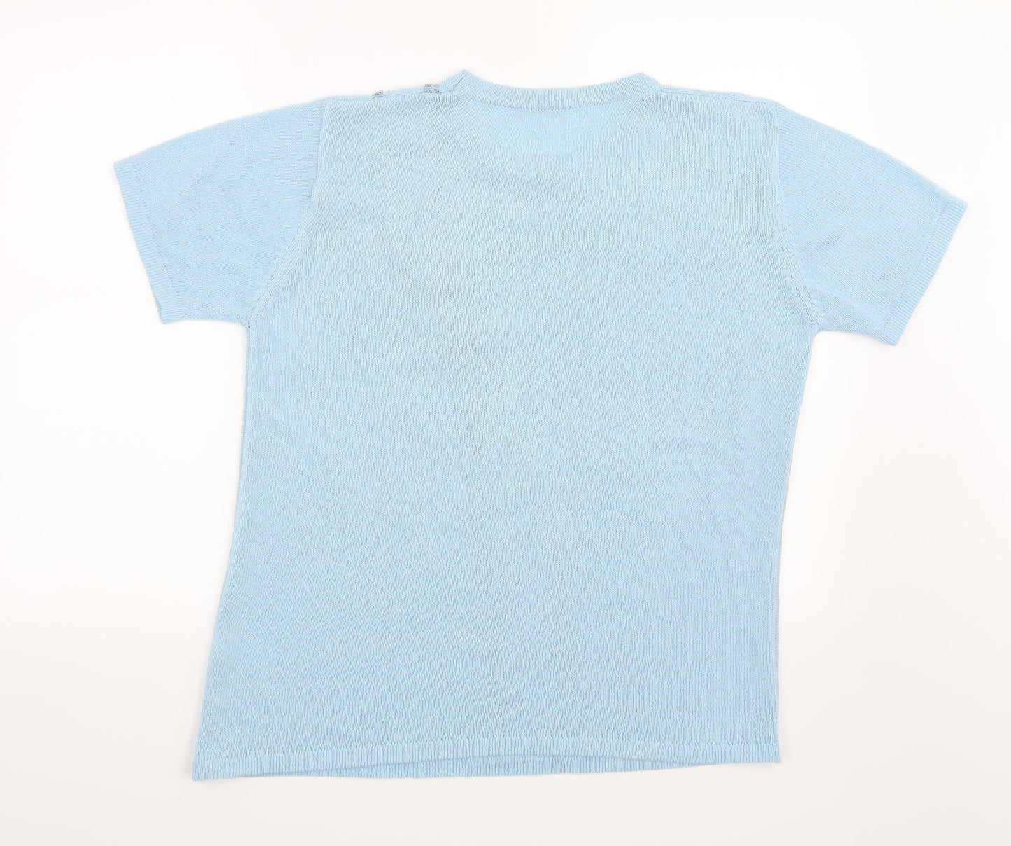 Classics Womens Blue  Knit Basic T-Shirt Size 16