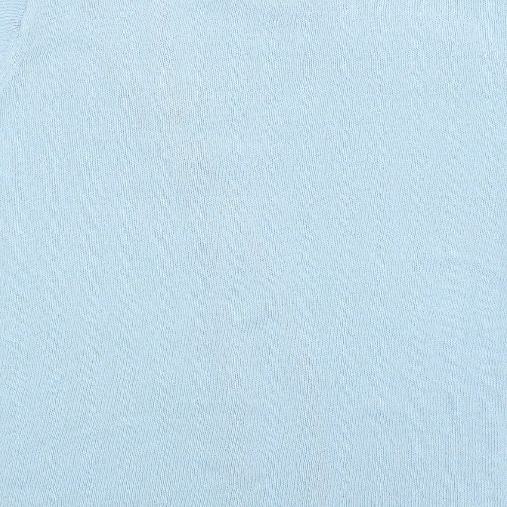 Classics Womens Blue  Knit Basic T-Shirt Size 16