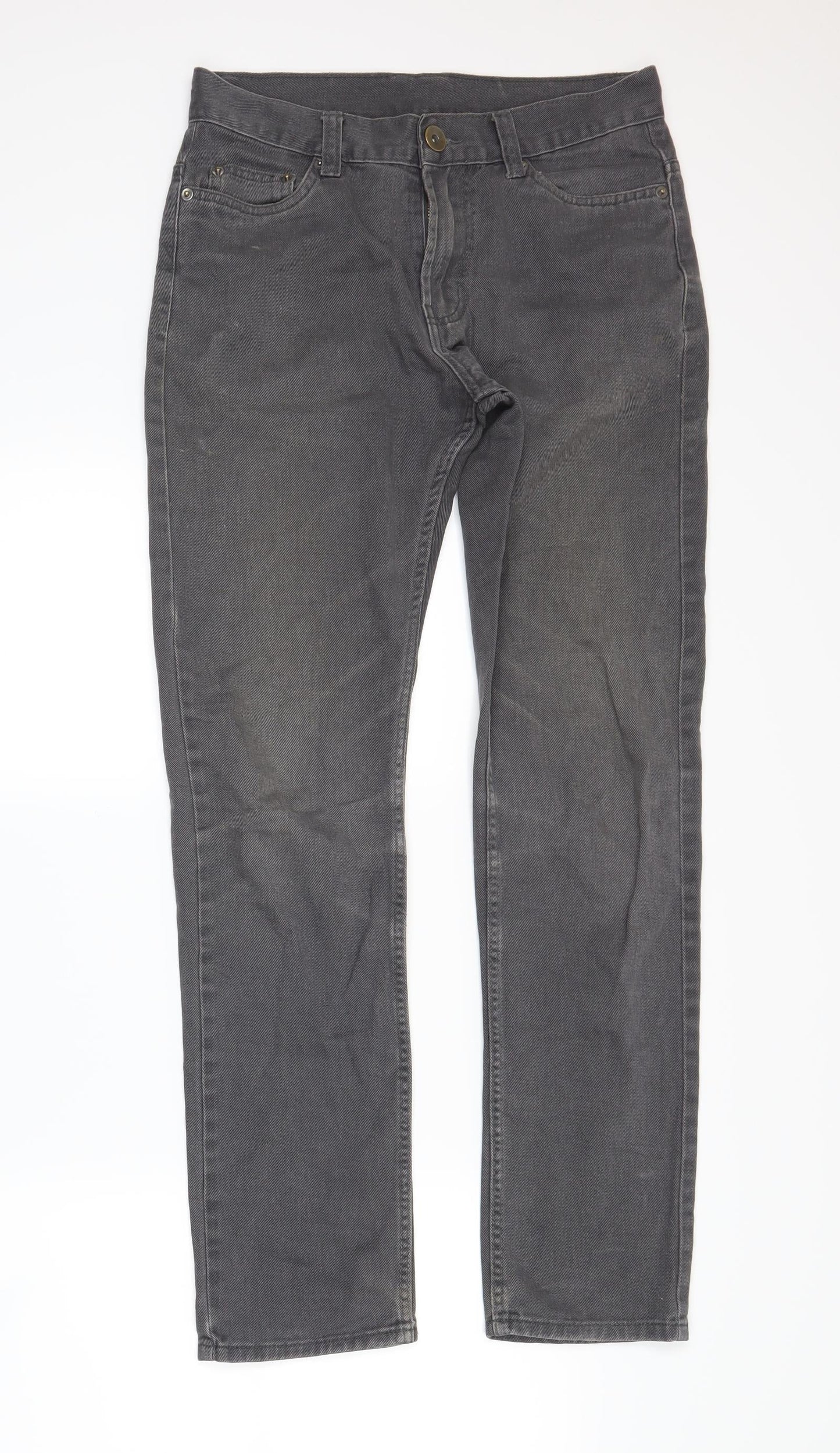 Primark Womens Grey  Denim Straight Jeans Size 28 L30 in
