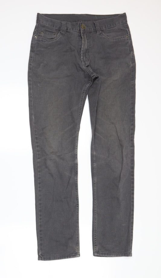 Primark Womens Grey  Denim Straight Jeans Size 28 L30 in