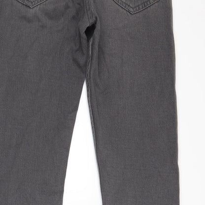 Primark Womens Grey  Denim Straight Jeans Size 28 L30 in