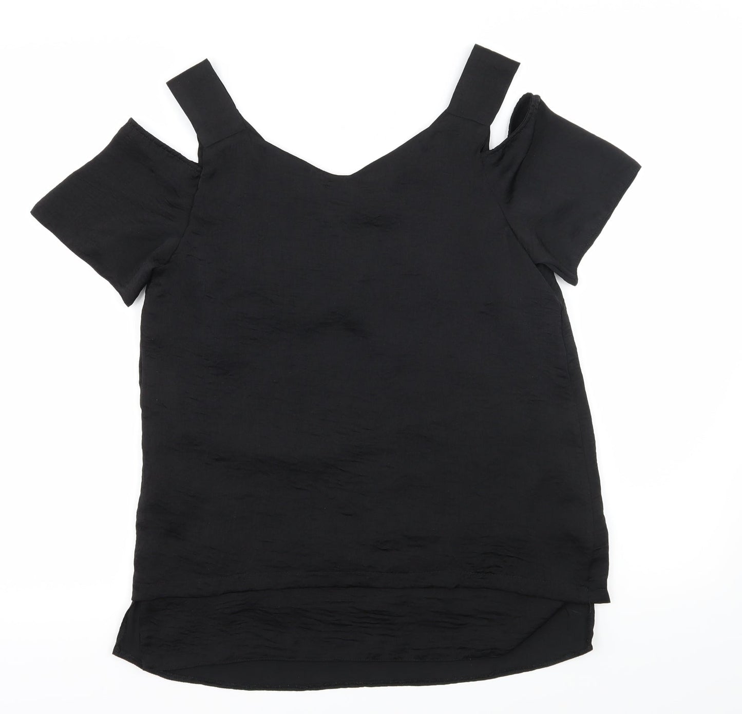 Paraphrase Womens Black   Basic Blouse Size 10  - Cut Out Shoulder