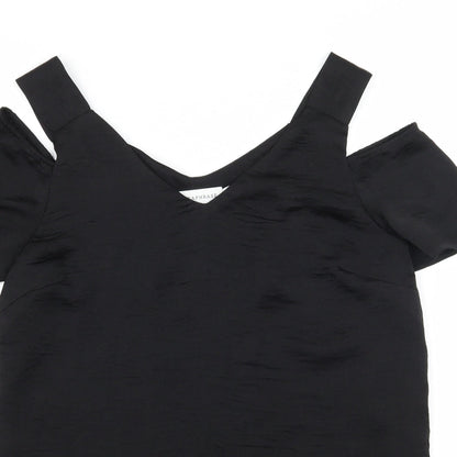 Paraphrase Womens Black   Basic Blouse Size 10  - Cut Out Shoulder