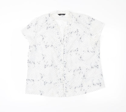 Bonmarché Womens Blue Floral  Basic Blouse Size 18