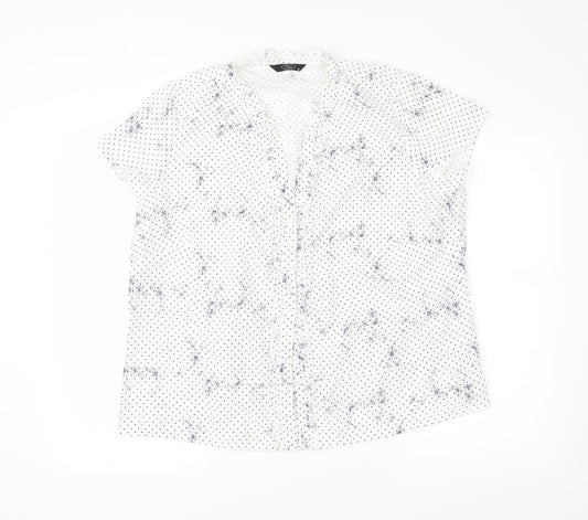 Bonmarché Womens Blue Floral  Basic Blouse Size 18