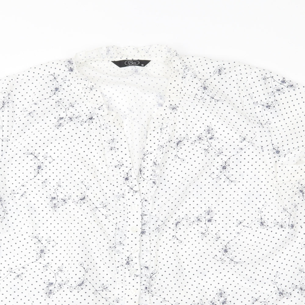Bonmarché Womens Blue Floral  Basic Blouse Size 18