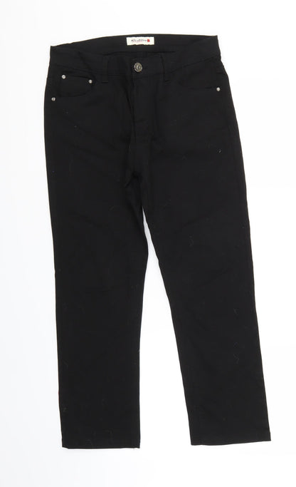 Miss Cherry Womens Black  Denim Straight Jeans  L25 in