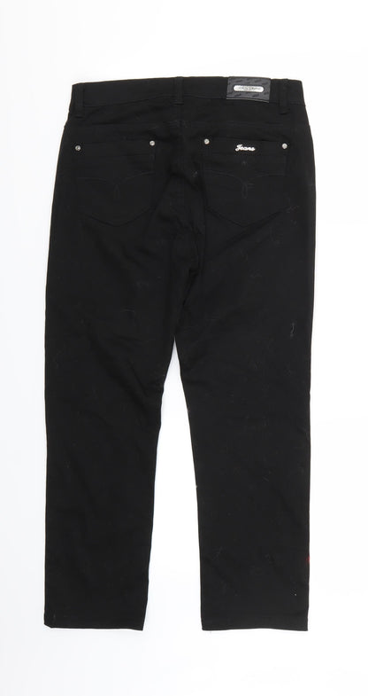 Miss Cherry Womens Black  Denim Straight Jeans  L25 in