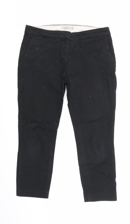 Dalia Womens Beige Polka Dot  Trousers  Size 10 L23 in