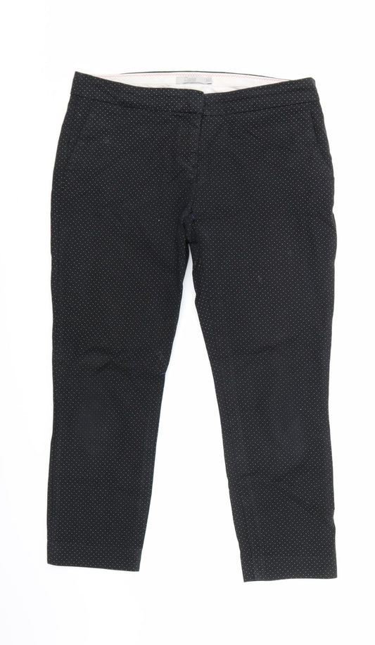 Dalia Womens Beige Polka Dot  Trousers  Size 10 L23 in