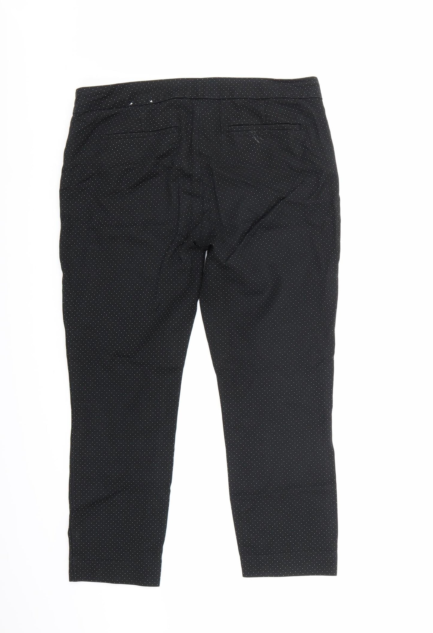 Dalia Womens Beige Polka Dot  Trousers  Size 10 L23 in