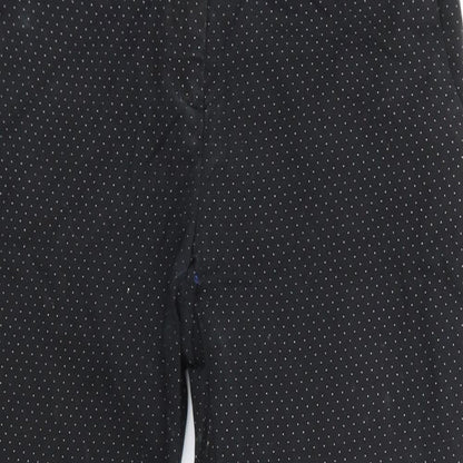 Dalia Womens Beige Polka Dot  Trousers  Size 10 L23 in