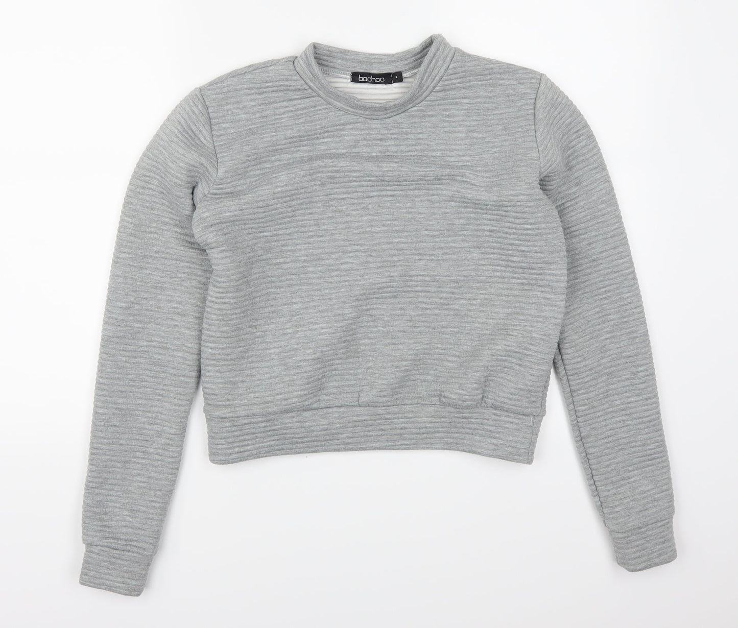 Boohoo Womens Grey   Pullover Sweatshirt Size S