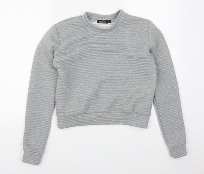 Boohoo Womens Grey   Pullover Sweatshirt Size S