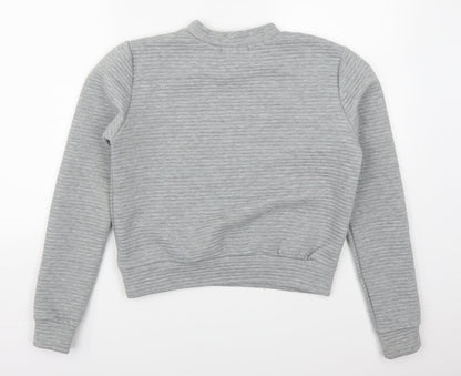 Boohoo Womens Grey   Pullover Sweatshirt Size S