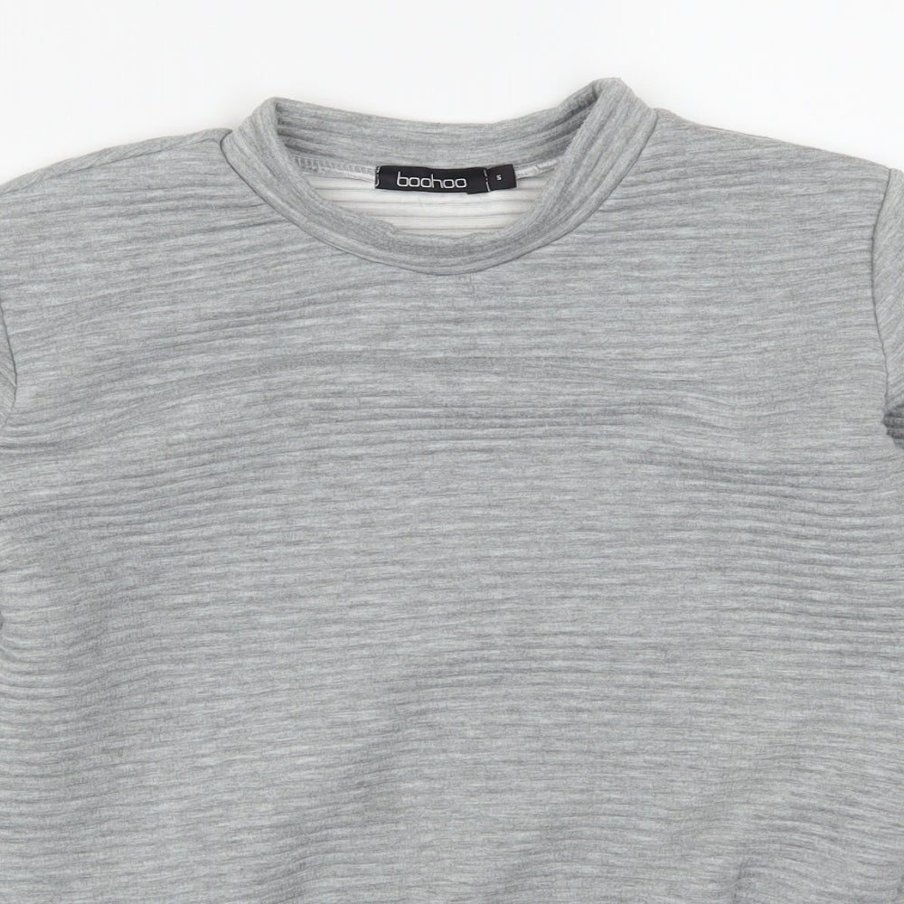 Boohoo Womens Grey   Pullover Sweatshirt Size S
