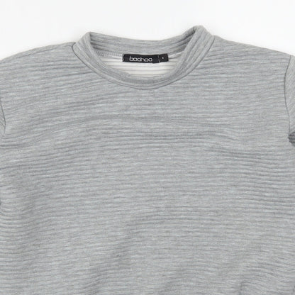 Boohoo Womens Grey   Pullover Sweatshirt Size S