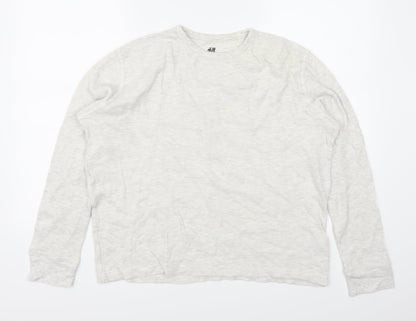 H&M Womens Grey   Pullover Sweatshirt Size L