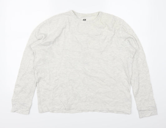 H&M Womens Grey   Pullover Sweatshirt Size L