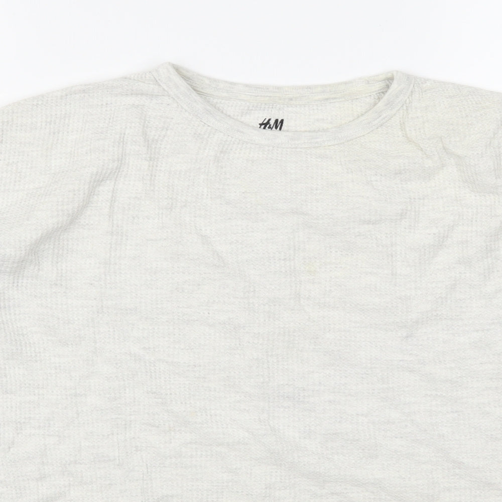 H&M Womens Grey   Pullover Sweatshirt Size L