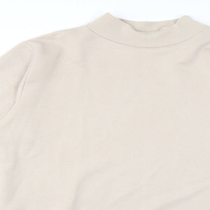 Boohoo Womens Beige   Pullover Sweatshirt Size 14