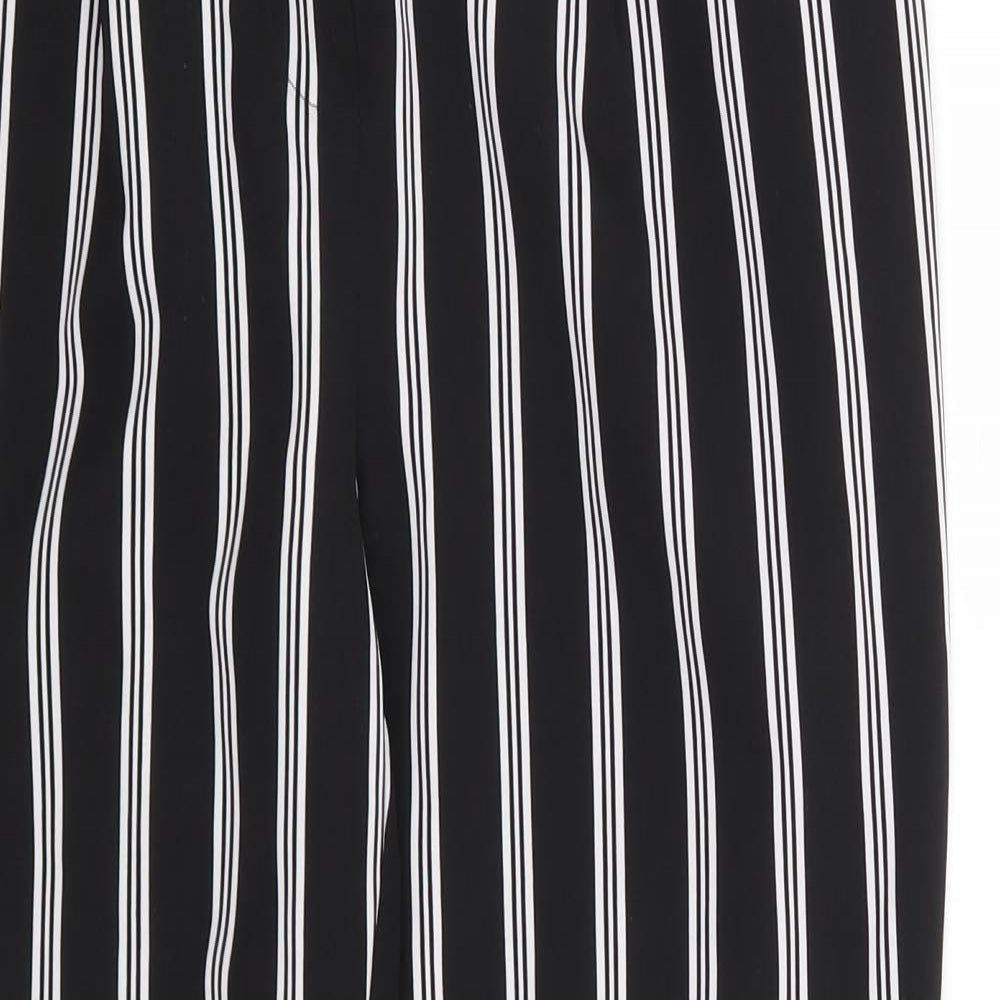 New Look Womens Black Striped  Trousers  Size 6 L27 in