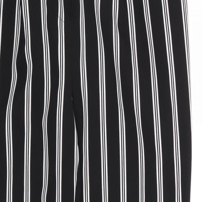 New Look Womens Black Striped  Trousers  Size 6 L27 in