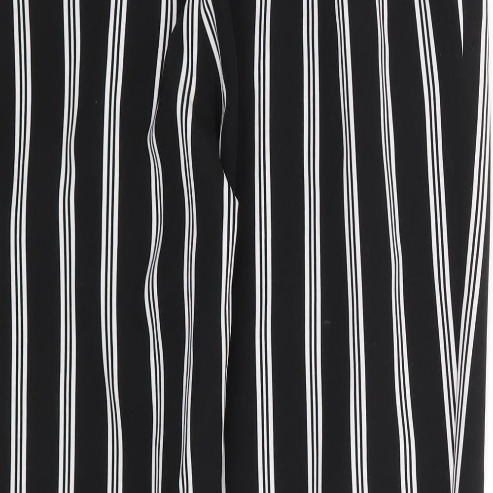 New Look Womens Black Striped  Trousers  Size 6 L27 in