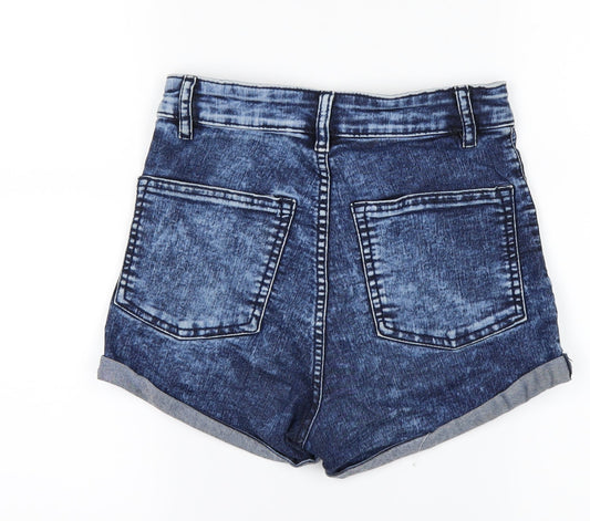Divided Womens Blue  Denim Hot Pants Shorts Size 4