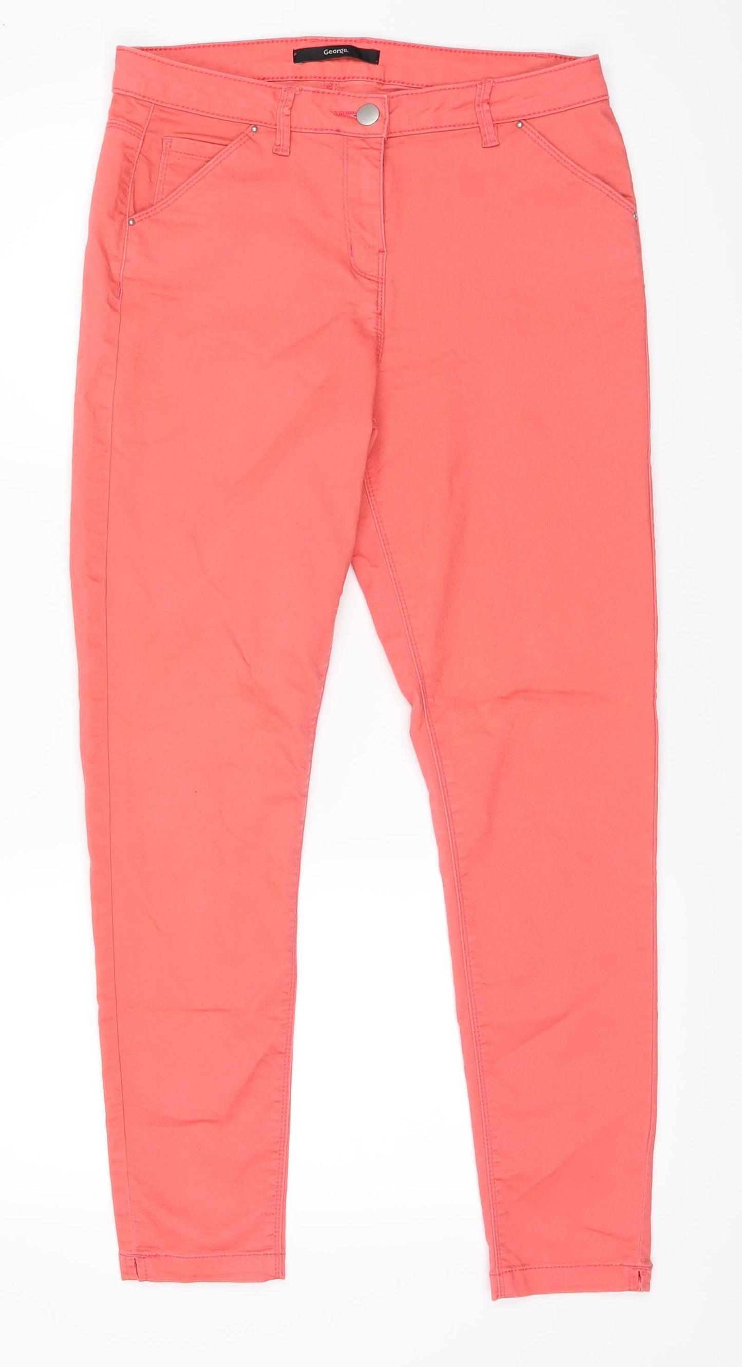 George Womens Pink   Skinny Jeans Size 10 L26 in