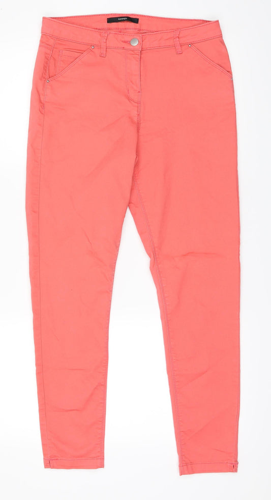 George Womens Pink   Skinny Jeans Size 10 L26 in