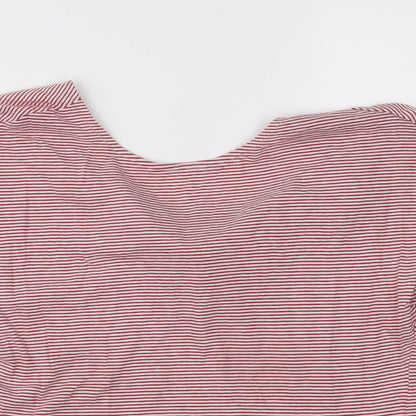 MNG Womens Purple Striped  Cropped Polo Size S