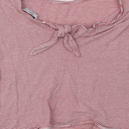 MNG Womens Purple Striped  Cropped Polo Size S