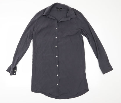 FOREVER 21 Womens Grey   Basic Button-Up Size S