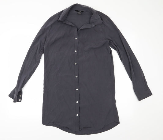 FOREVER 21 Womens Grey   Basic Button-Up Size S