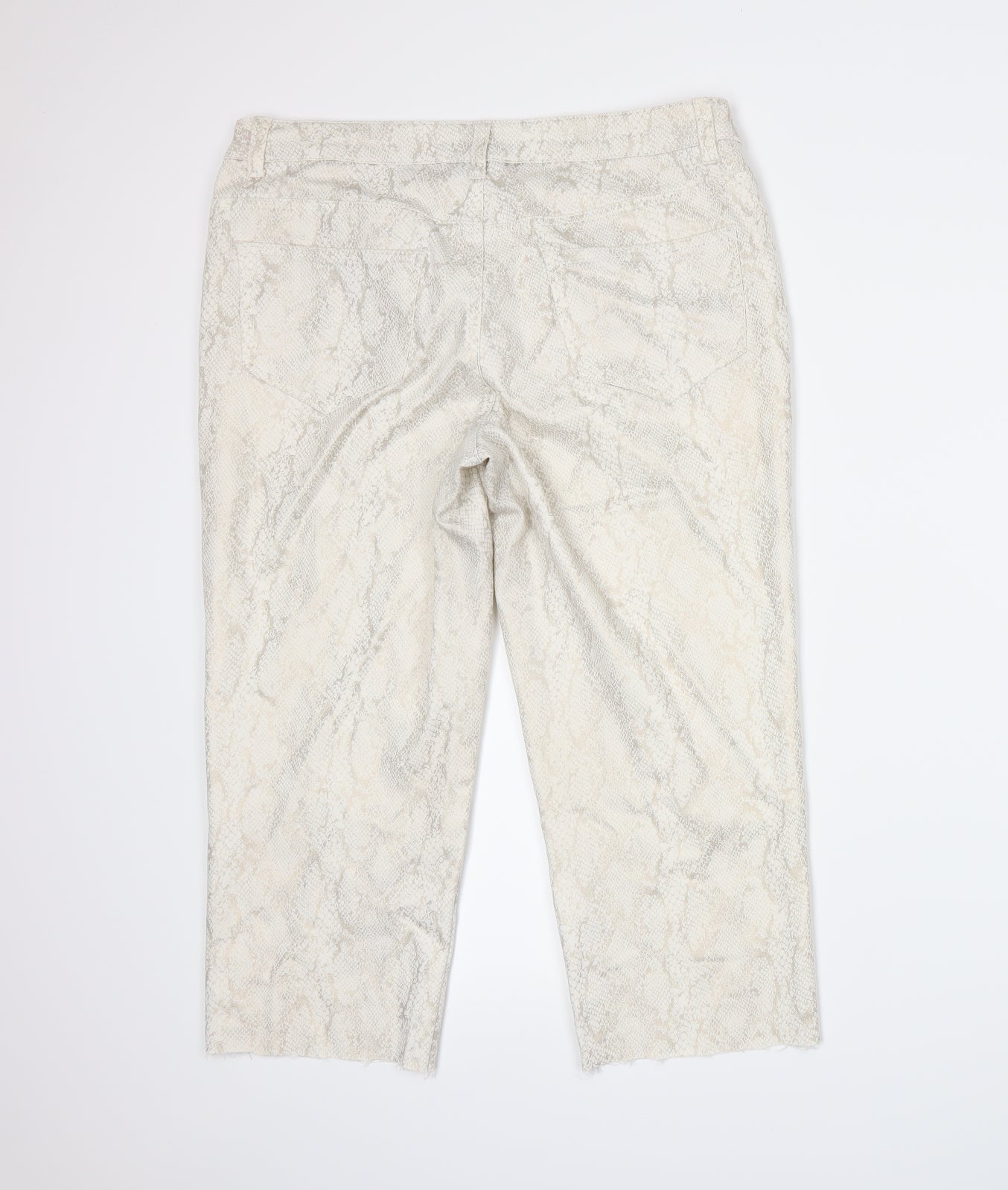 Kaleidoscope Womens Beige Animal Print  Trousers  Size 14 L25 in