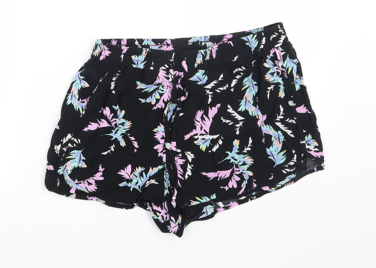 Cotton On Womens Black Floral  Cut-Off Shorts Size M