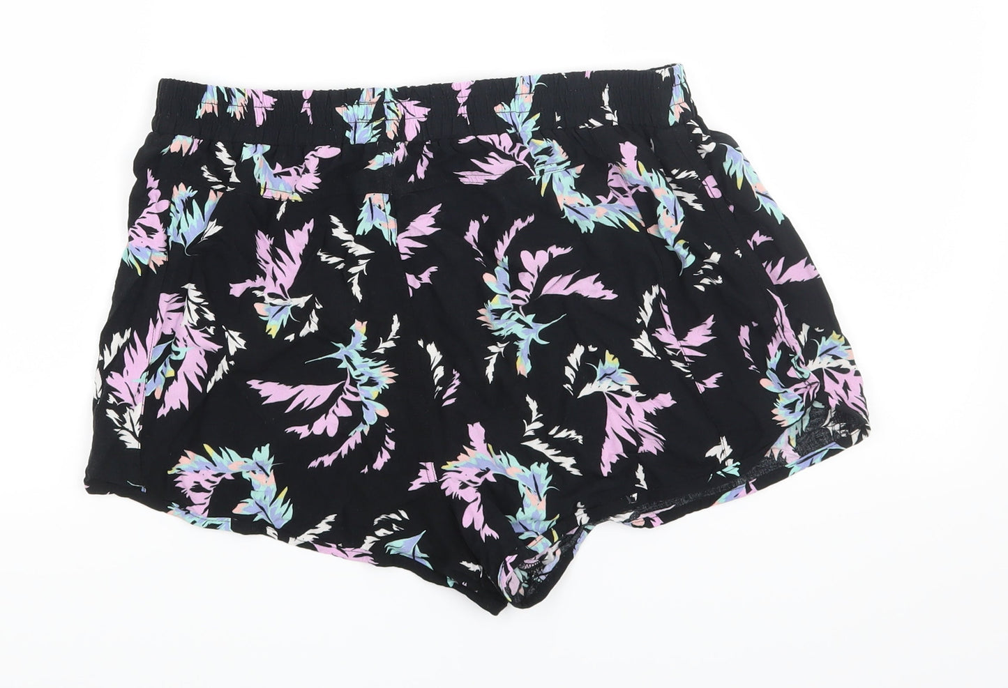 Cotton On Womens Black Floral  Cut-Off Shorts Size M