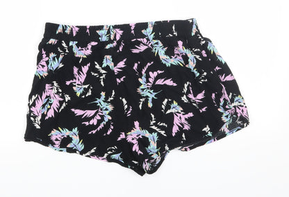 Cotton On Womens Black Floral  Cut-Off Shorts Size M