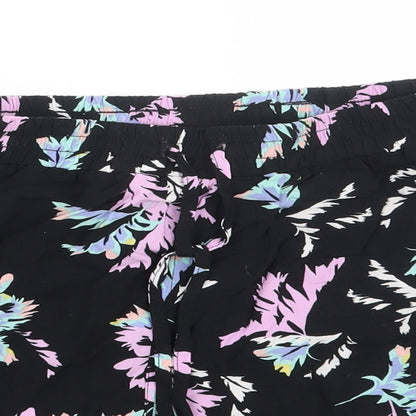 Cotton On Womens Black Floral  Cut-Off Shorts Size M